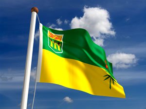 The flag of Saskatchewan, Canada