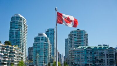 Canada flag city