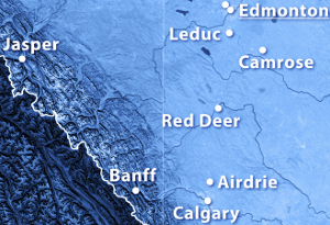 Map detail of Alberta Map detail of Alberta