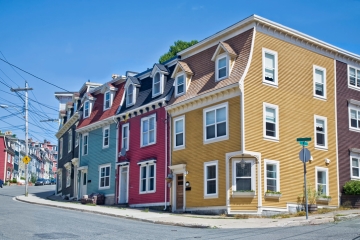A street corner in St. John's, Newfoundland, Canada