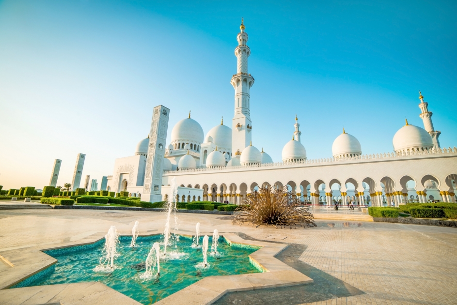 The Sheikh Zayed Mosque in Abu Dhabi