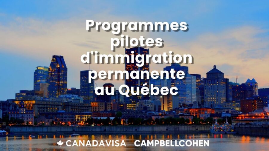 Quebec pilot programs FR 1 2