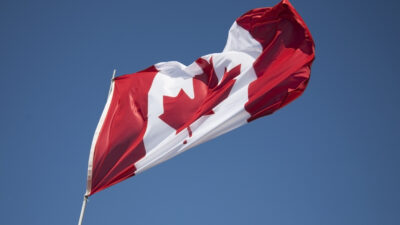 Canadaflag fluttering