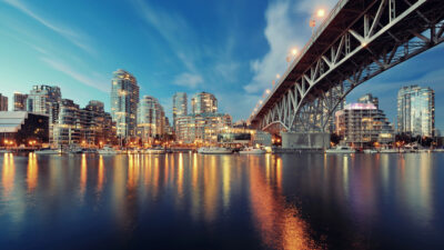 British columbia evening bridge