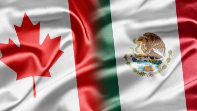 Canada mexico flags