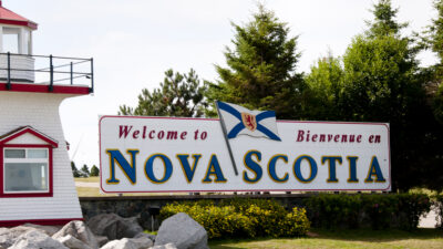 Nova scotia welcome sign