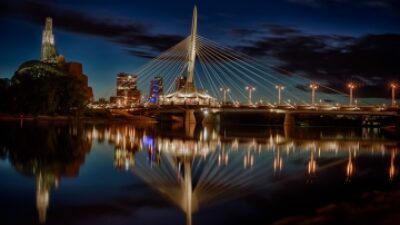Winnipeg night bridge