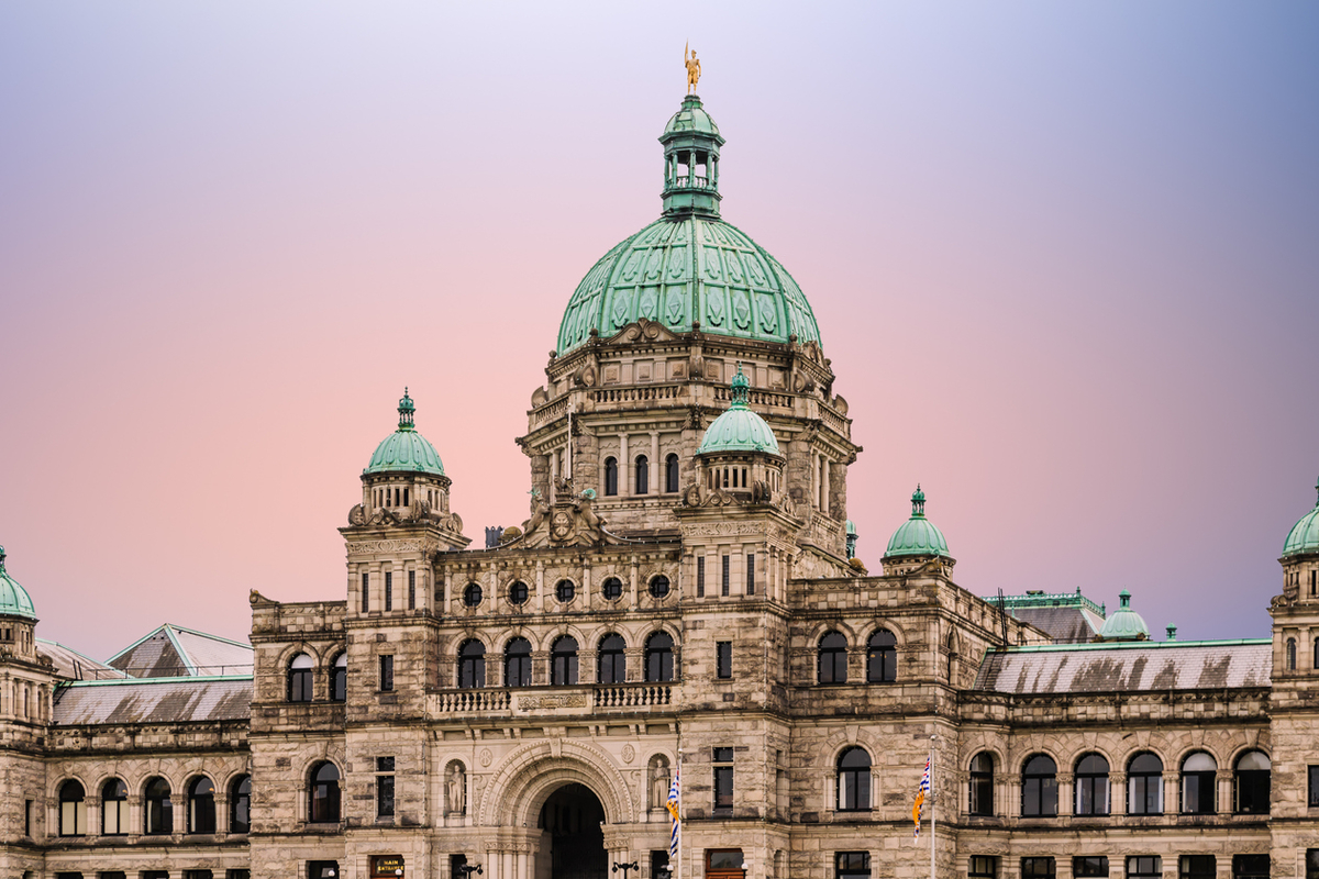 Victoria Parliament Building at Dusk