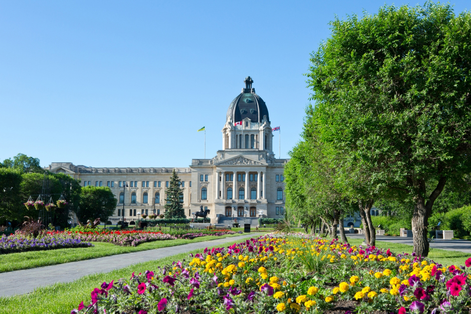 The beautiful city of Regina, Saskatchewan, Canada in the summer.