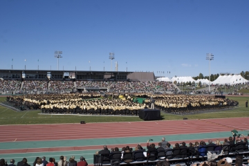 A graduation ceremony at the Université de Sherbrooke in Quebec, Canada