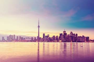 The skyline of Toronto, Ontario, Canada