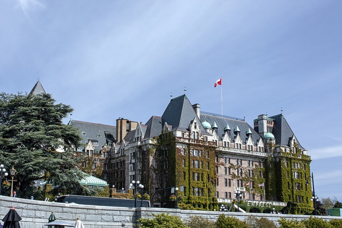 Victoria, British Columbia hotel landmark.