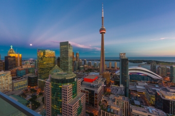 The CN Tower in downtown Toronto, Ontario, Canada