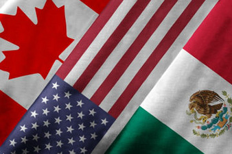 Canada, US and Mexico flags NAFTA professionals